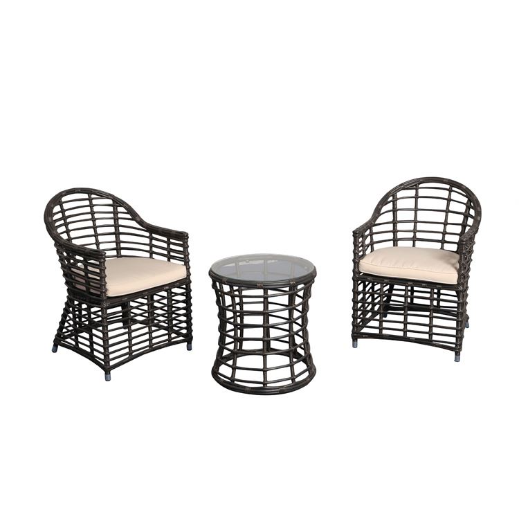 Poly in Cheap Garden Wicker Small Table with Chair High Quality Set Coffee Shop Tables And Chairs Outdoor Furniture Rattan