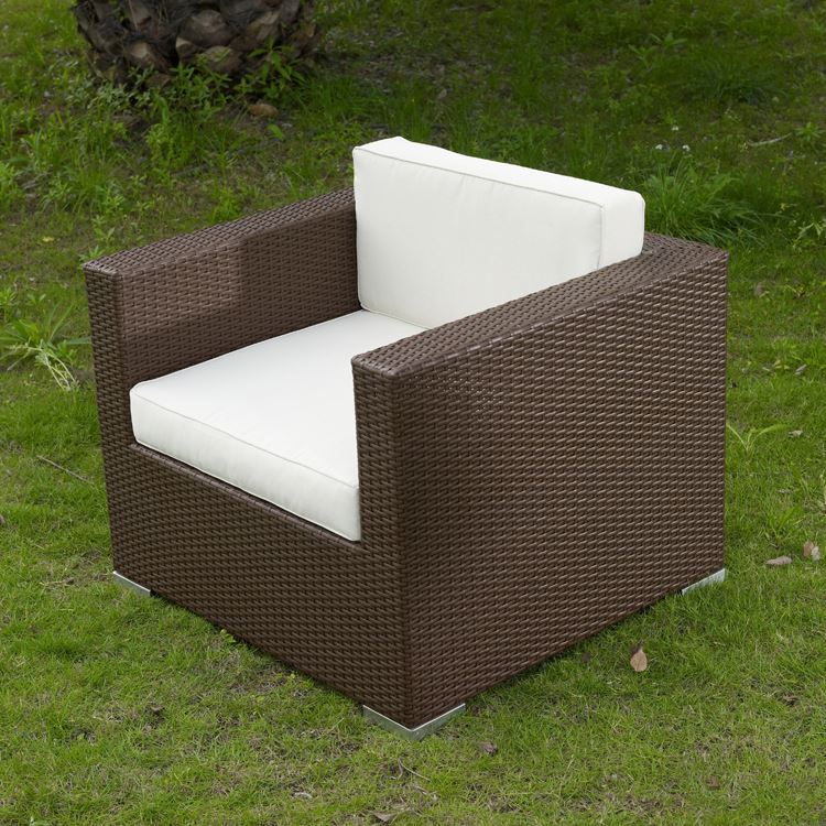 metal patio outdoor wicker 7 piece out sofa set brown corner rattan garden furniture