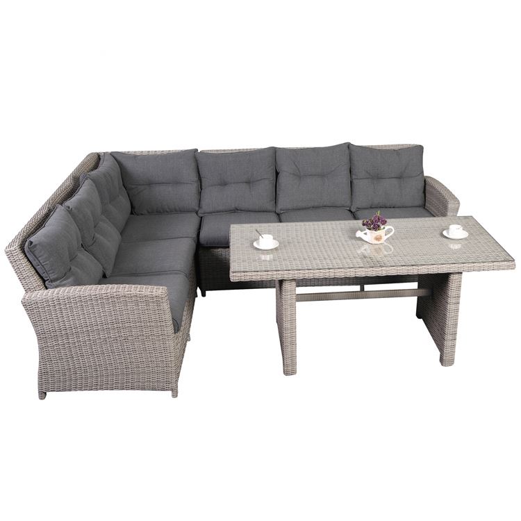 Living room used wicker sofa set kd rattan garden assembled patio furniture sets