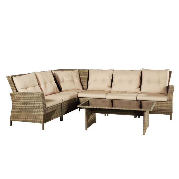 Dinning Furniture Corner And Set Rattan Garden Sofa Sets with Dining Table