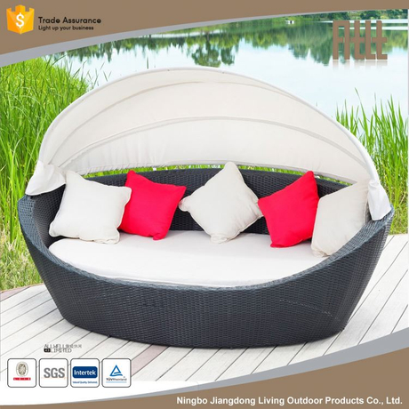 Poly wicker rattan lounger comfortable lazy price of popular design factory patio outdoor set swimming pool sofa bed