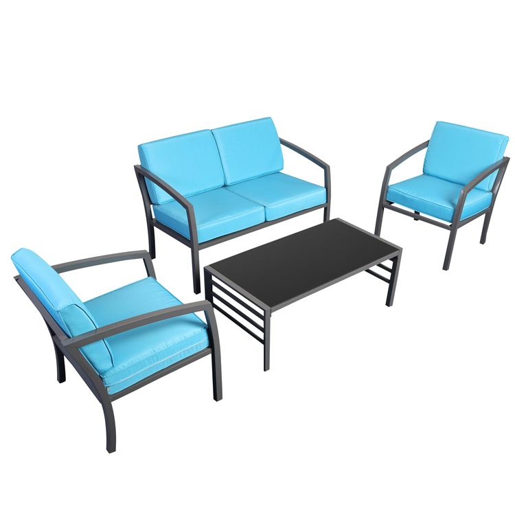 Professional manufacture plastic wood chair aluminum sofa setaluminum sofa set restaurant chair