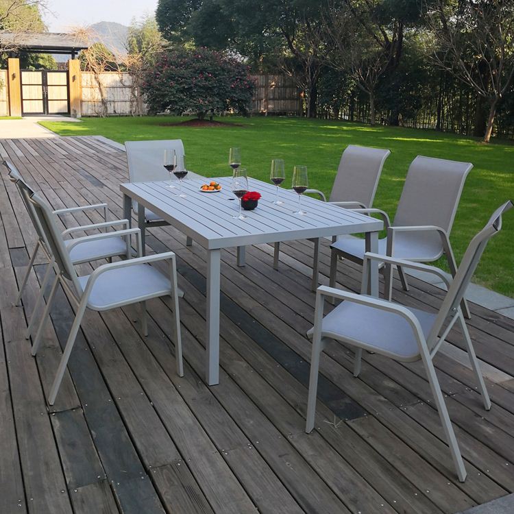 Wholesale metal with 4 chairs patio general use dining table and backyard furniture low price sofa set cheap plastic chair