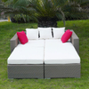 Cheap Patio Oval Garden Heart Daybed Sunbed Sofa Double Deck Bed Rattan Outdoor Furniture