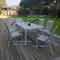 Aluminum bistro patio furniture outdoor furniture/ chairs set 7 pieces aluminium garden dining table and chair