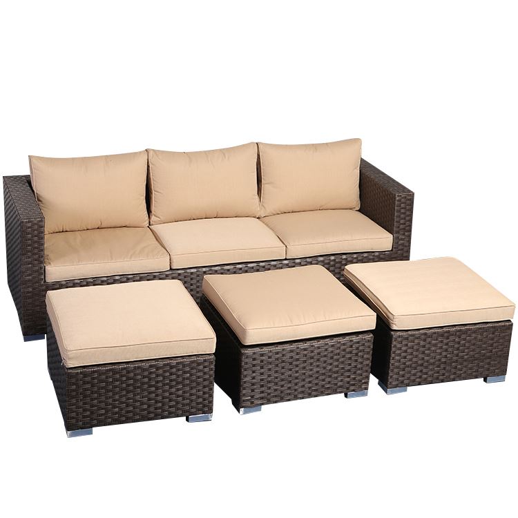 High Garden Furniture Rattan/wicker Resin Wicker Rattan Cushion Covers Outdoor Conversation Set of Sofa Chairs