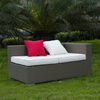 Cheap Patio Oval Garden Heart Daybed Sunbed Sofa Double Deck Bed Rattan Outdoor Furniture