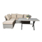 Patio wholesale wicker rattan/wicker sectional living room set/lounge imitation rattan garden furniture corner sofa set