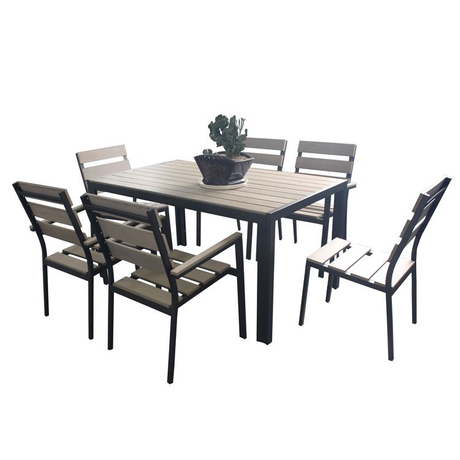 chairs garden dining set metal mesh chair and table cast aluminum patio outdoor furniture aluminium
