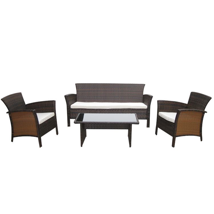 Coffee Set Rattan Sofa Sets 4 Pcs Design Wicker Kd Outdoor Rattan/wicker Furniture