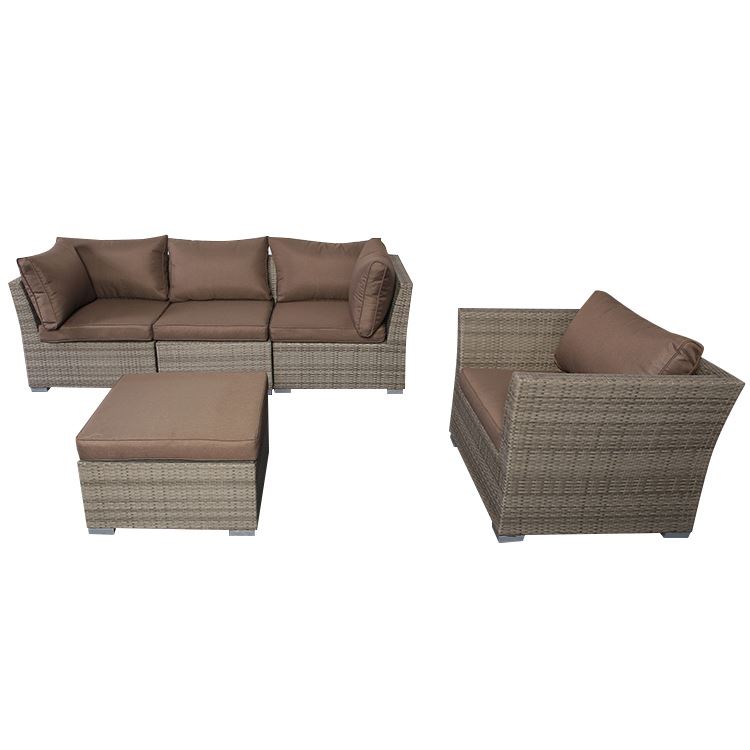 Poly black conversation gray wicker furniture synthetic rattan outdoor sectional normal sofa set price