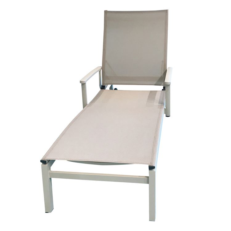 folding lounge white aluminium garden furniture patio set sun lounger poly rattan sunbed