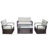 Garden Ridge Design Outdoor Gray Piece Pc Rattan Patio Furniture 4 Pice Sofa Set
