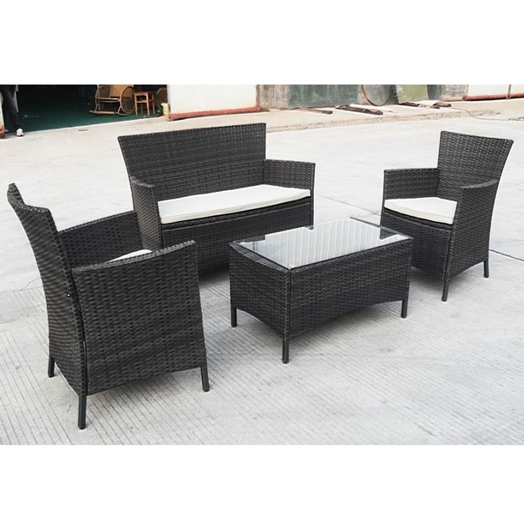 Pe 4pcs set chair outdoor kd sofa cheap rattan furniture