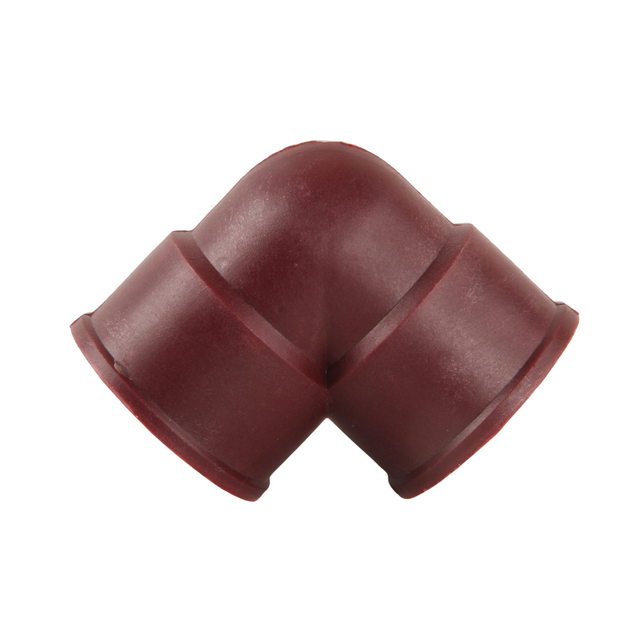 Wear-Resistant Durable 90 Degrees Pipe Fitting Industrial-Grade FRPP Red Threaded Elbow