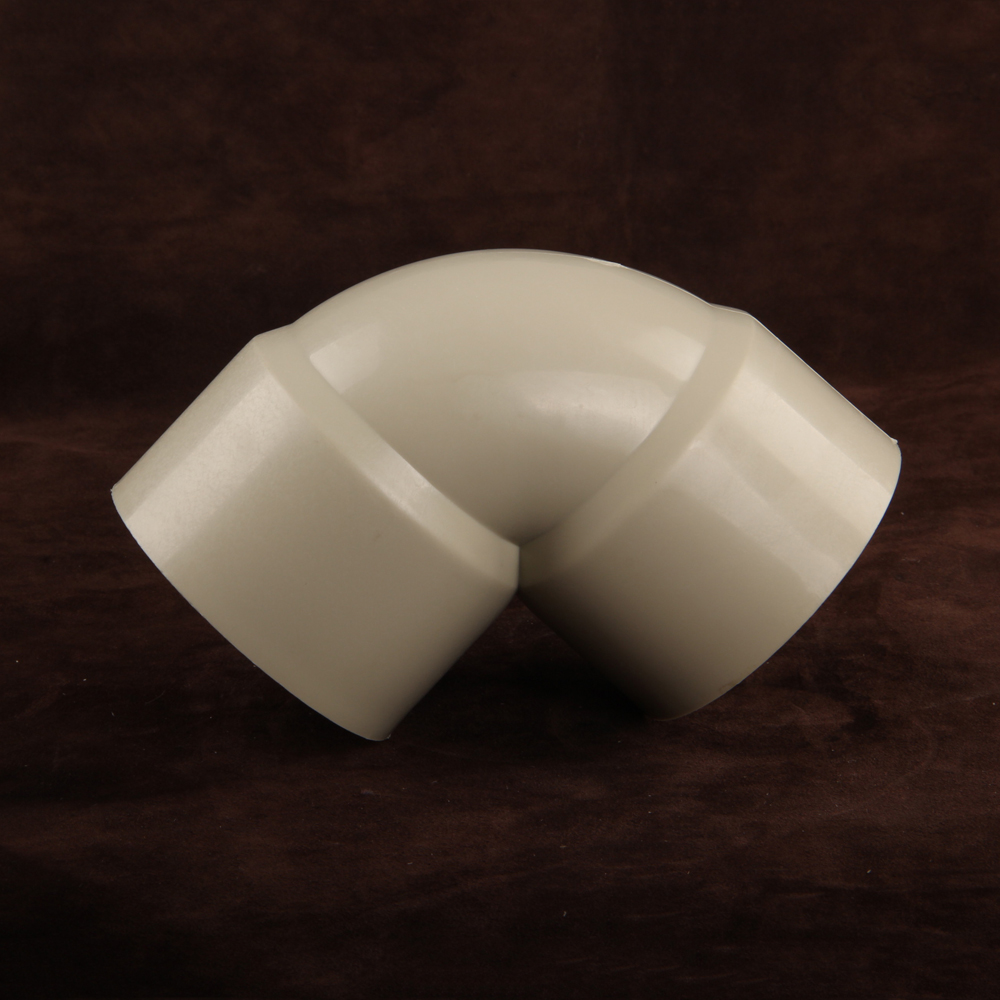 China Manufacturer PPH 90 Degree Elbow Socket Welded Fittings Chemical Pipe Fitting Plastic Joint Accessories