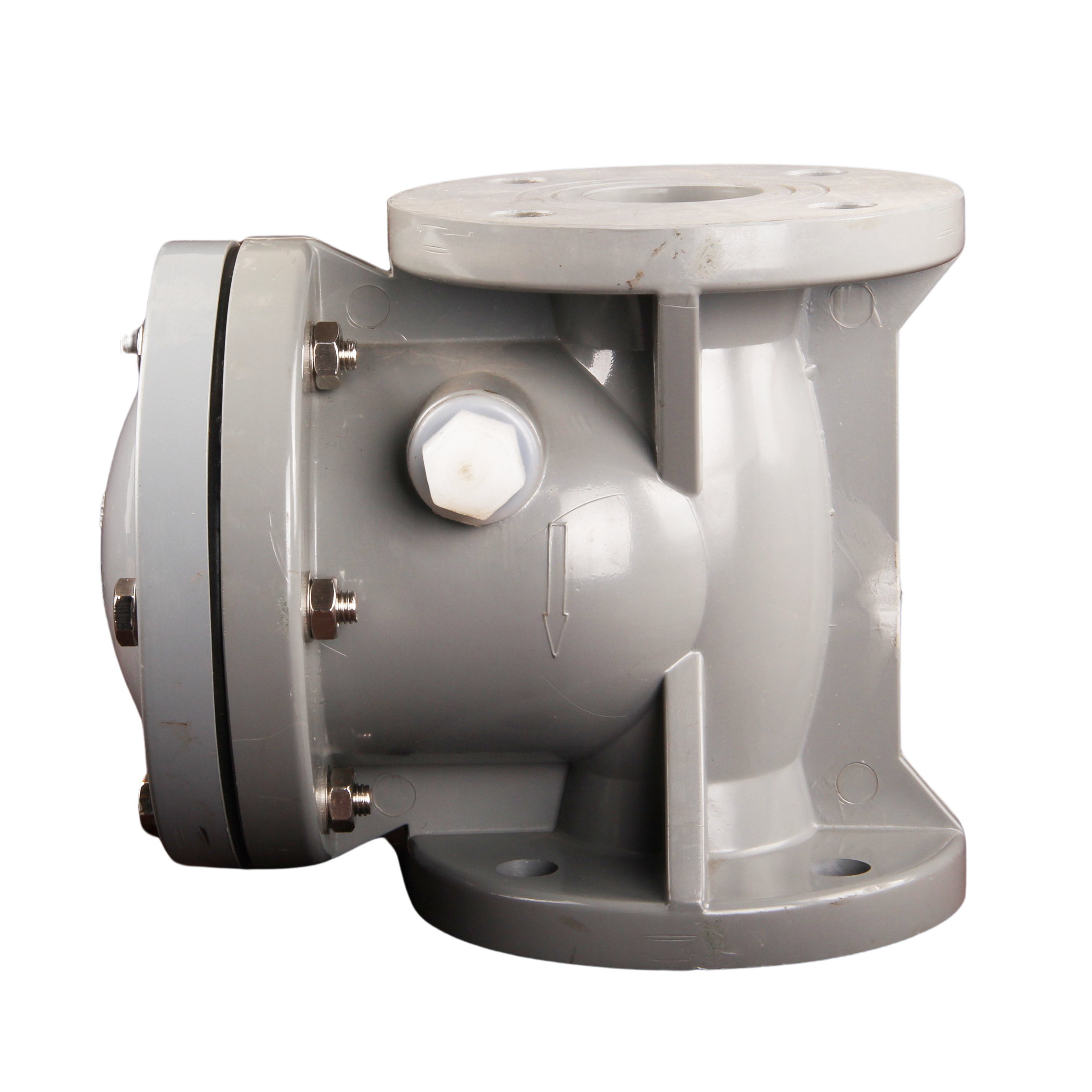 CPVC Heat Resistant Flange Swing Check Valve Plastic Corrosion Resistant Chemical One Way Non Return Valve