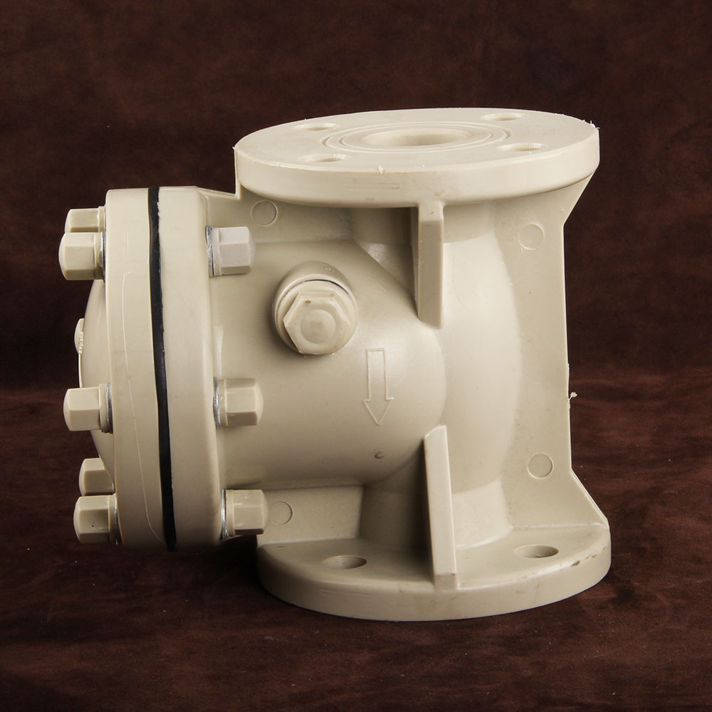 China Supplier PPH Full Plastic Check Valve Swing Flange Type Nonreturn Valve For Chemical Industry Water Treatment