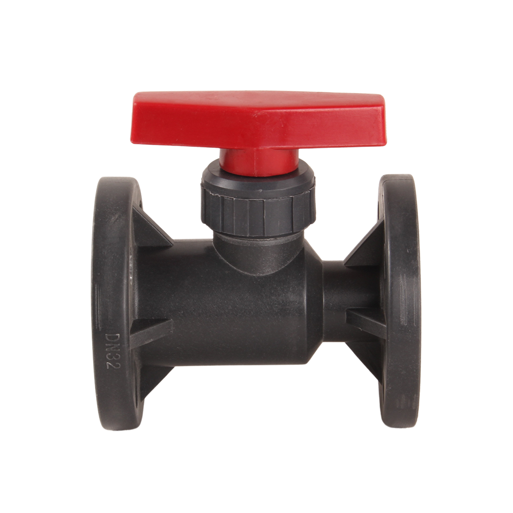 Factory Ansi Gb 2 Way Plastic Ball Valve Acid Alkali Resistant High Temperature Resistant Chemical Grade FRPP Flange Ball Valve