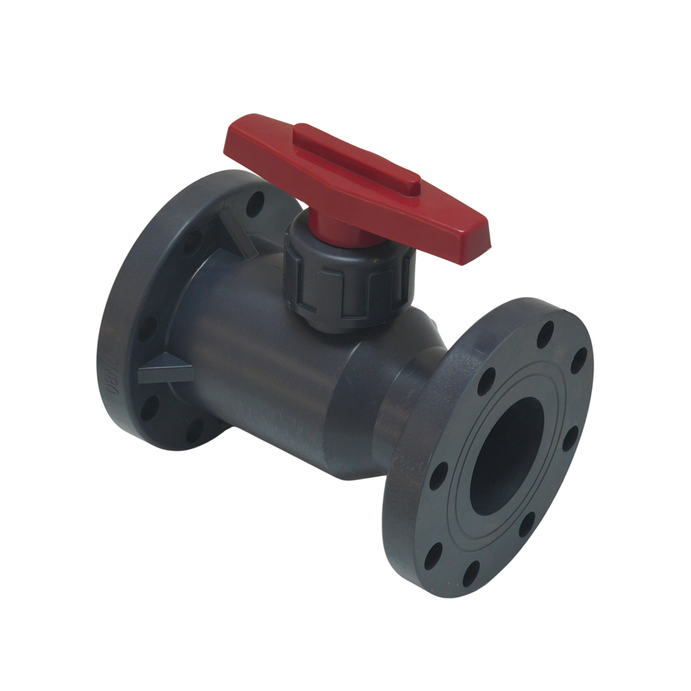 Manual Handle DN15-DN300 Plastic Ball Valve Industrial Flange Connecting FRPP Ball Valve