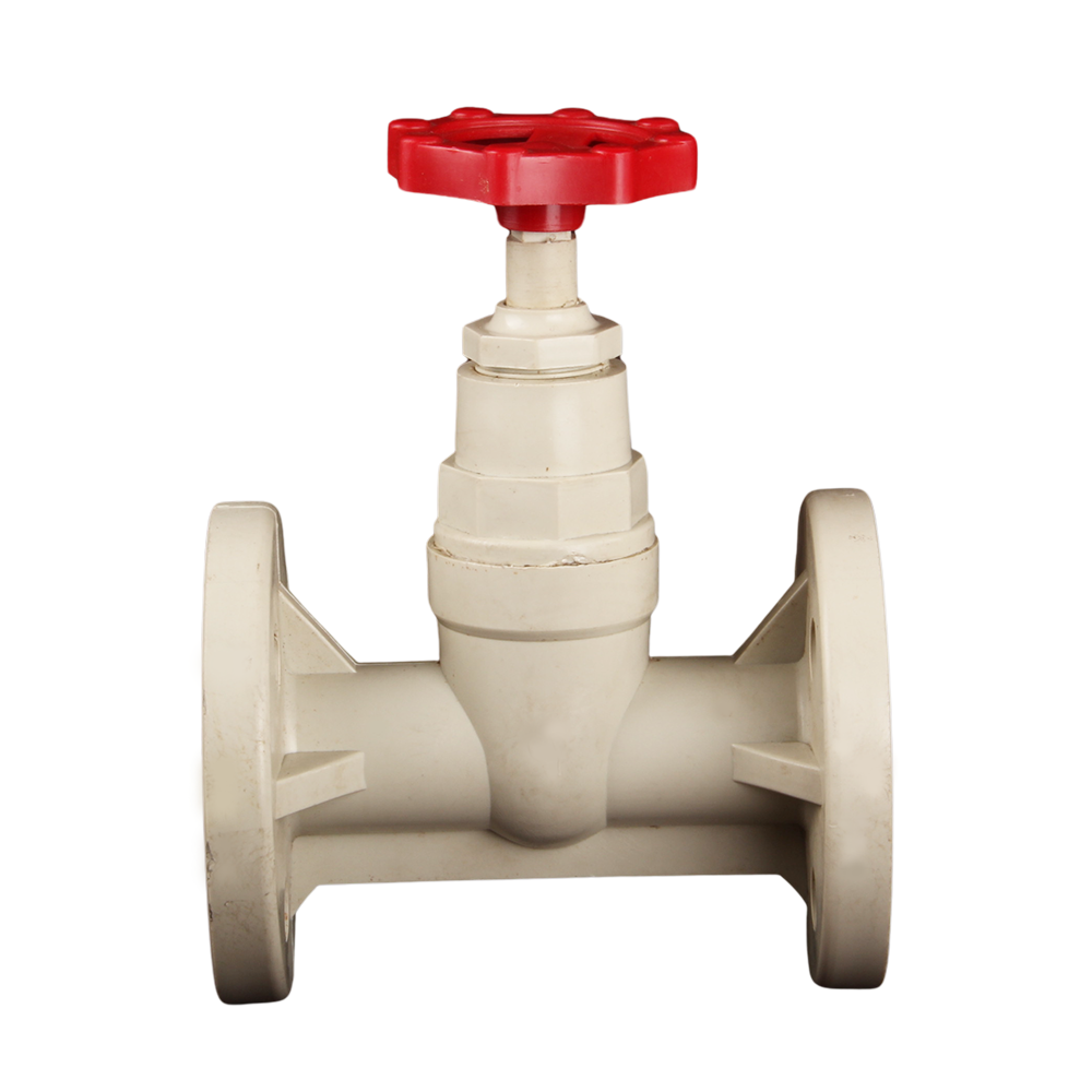 Abs Hand Wheel Flow Control PPH Dn25 - Dn150 Globe Valve Plug Type Pipe Fitting Flange End Globe Valve