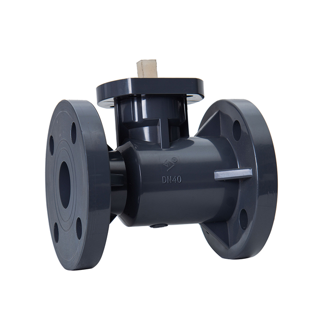DIN ANSI UPVC Platform Ball Valve Industry High Pressure Flanged Ball Valve For Automation