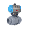 Pneumatic Socket Ball Valve CPVC/PTFE