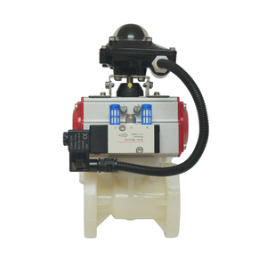 Anti-corrosion Pneumatic Actuated PVDF Flange Ball Valve 1/2