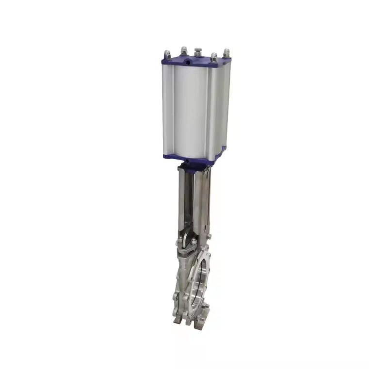 Pneumatic Knife Gate Valve DN50 Custom Stainless Steel Knife Gate Valve