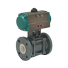 Stainless Steel Pneumatic Actuator 2 Way Flanged Ceramic Ball Valve