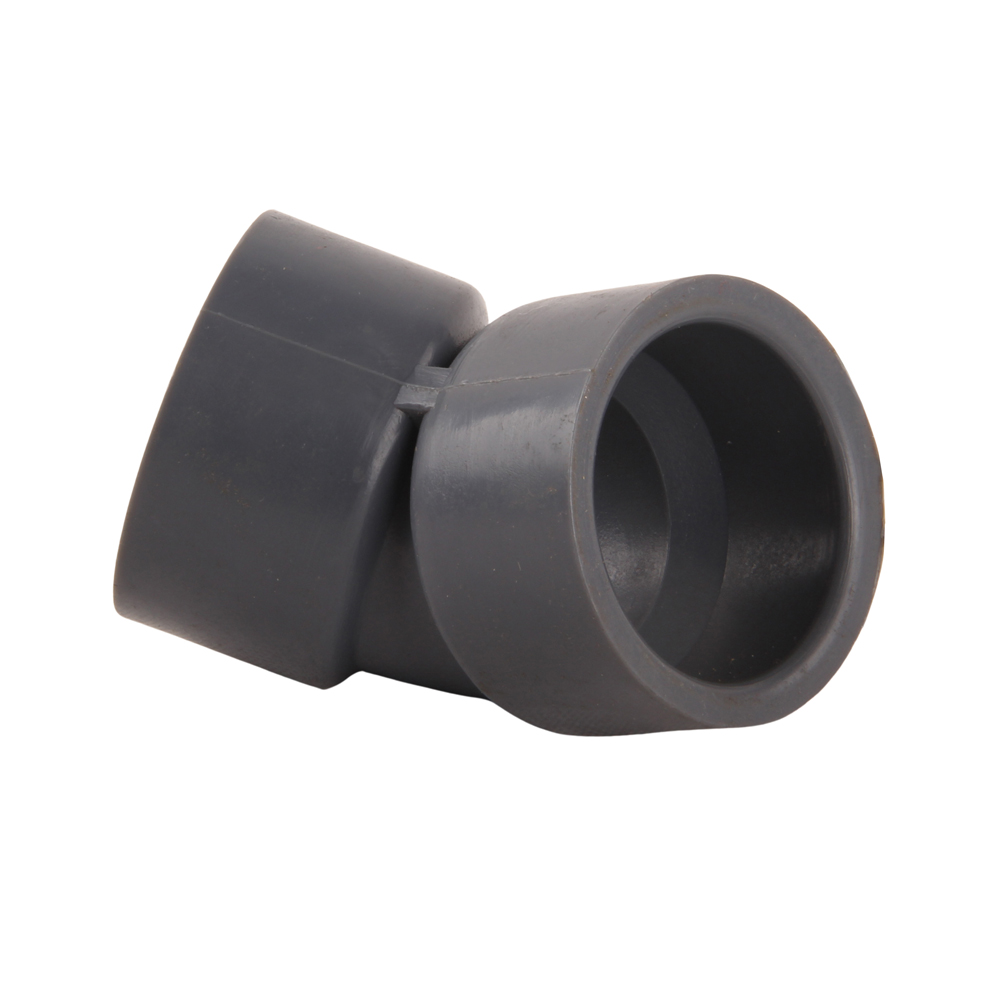 Factory Direct Supply DN15 DN20 DN25 DN32 DN40 DN50 Plastic UPVC 45 Degree Elbow GB Standard Elbow Pipe Fitting For Water Supply