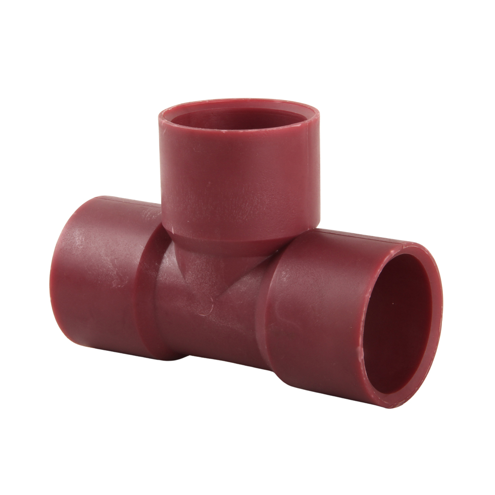 Reddish Brown Plastic Socket Welded Tee DN15 - DN400 1/2