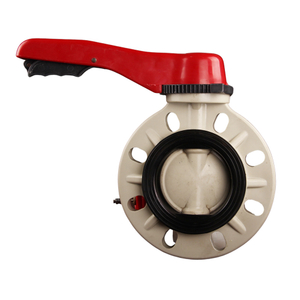 HG JIS DIN ANSI Chemical Industrial PPH Plastic Wafer Lever Operated Butterfly Valve For Alkali Acid Corrosive Substances