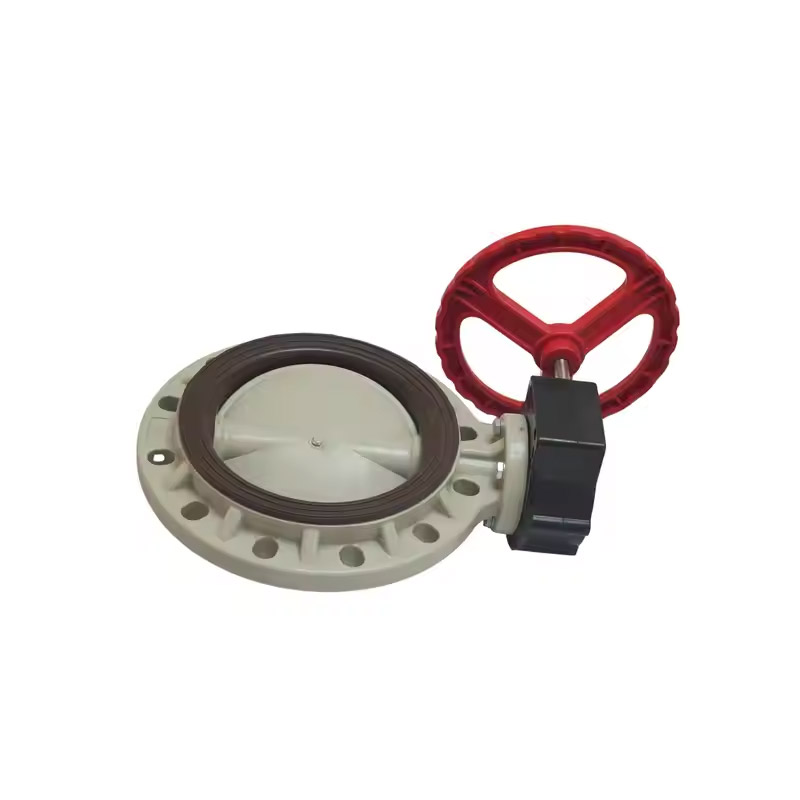 High Quality Plastic PPH Worm Gear Type Butterfly Valve DIN ANSI JIS Standard Butterfly Valve