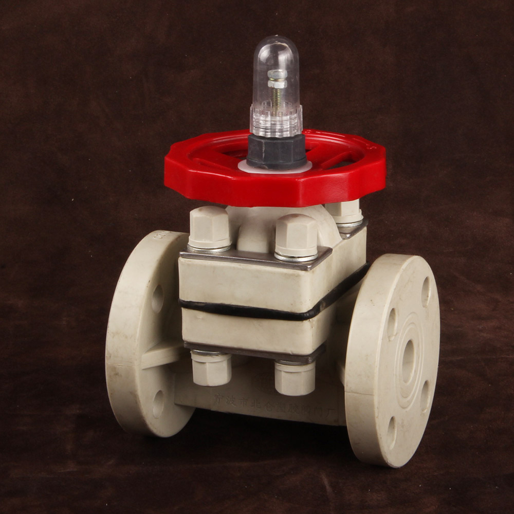 Durable Performance PPH Flanged Diaphragm Valve 1/2in-12in Soft Seal Manual Through Way Plastic Diaphragm Valve for Waste Water
