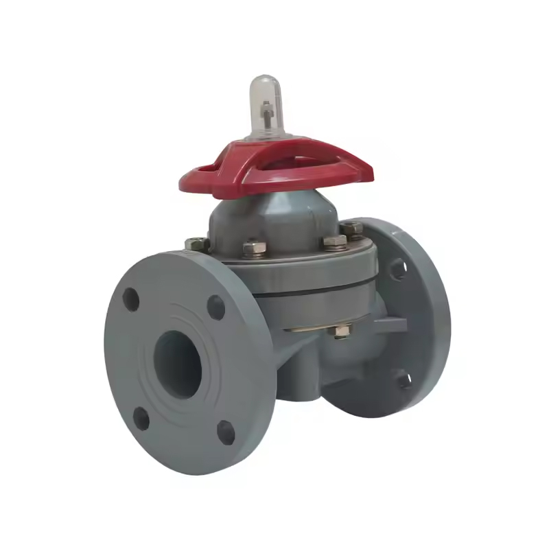 Factory Direct CPVC Flange Diaphragm Valve Industrial DN15-DN200 Plastic Manual Diaphragm Valve