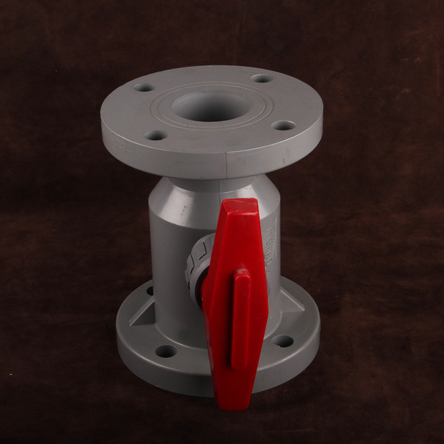 CPVC Flange Connecting Ball Valve Plastic CPVC Manual Ball Valve for Chemical Industry