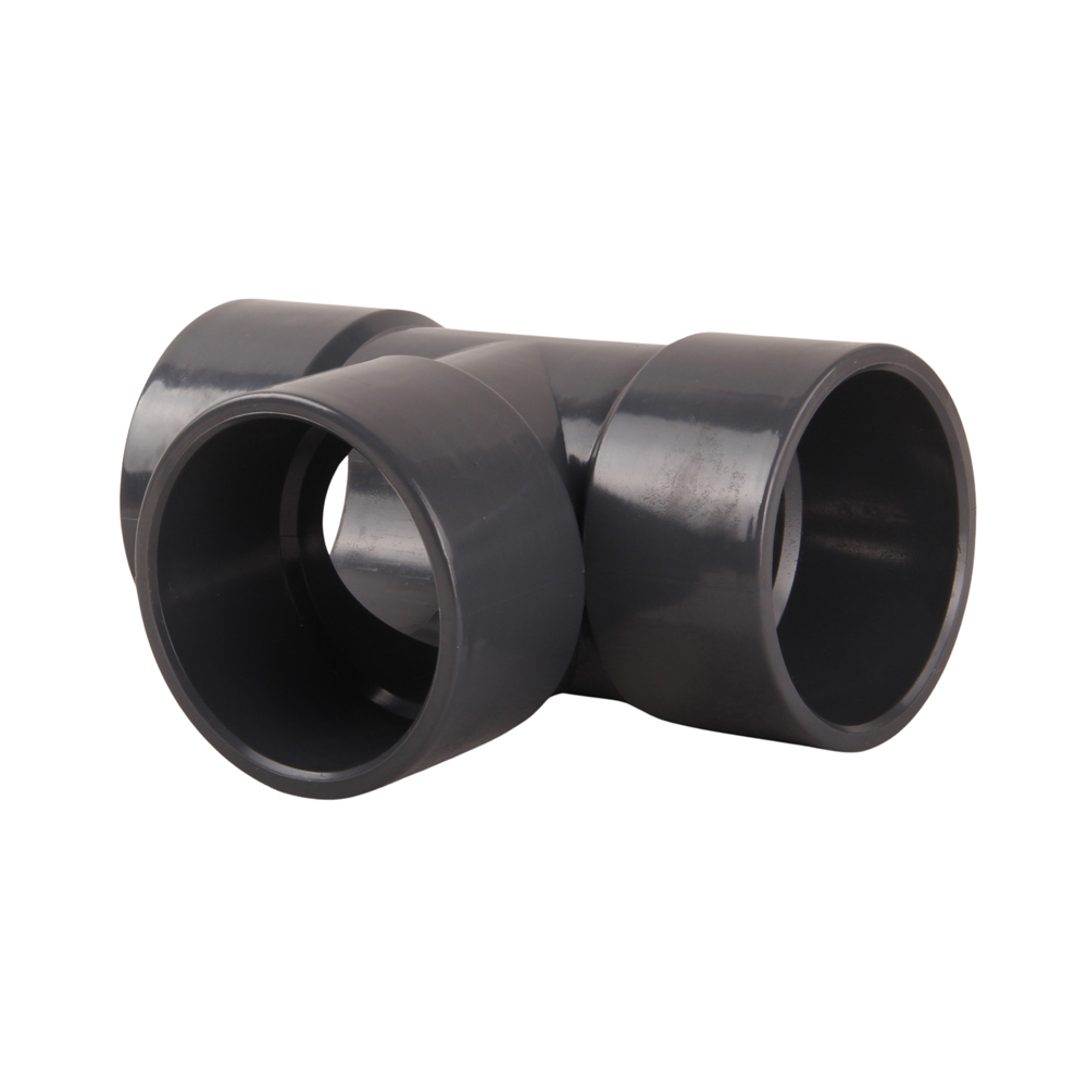 UPVC Pipe Coupling Joint Tee Reducing Pipe Fittings Plastic Reducer Tee Joint Fittings for Chemical Industrial