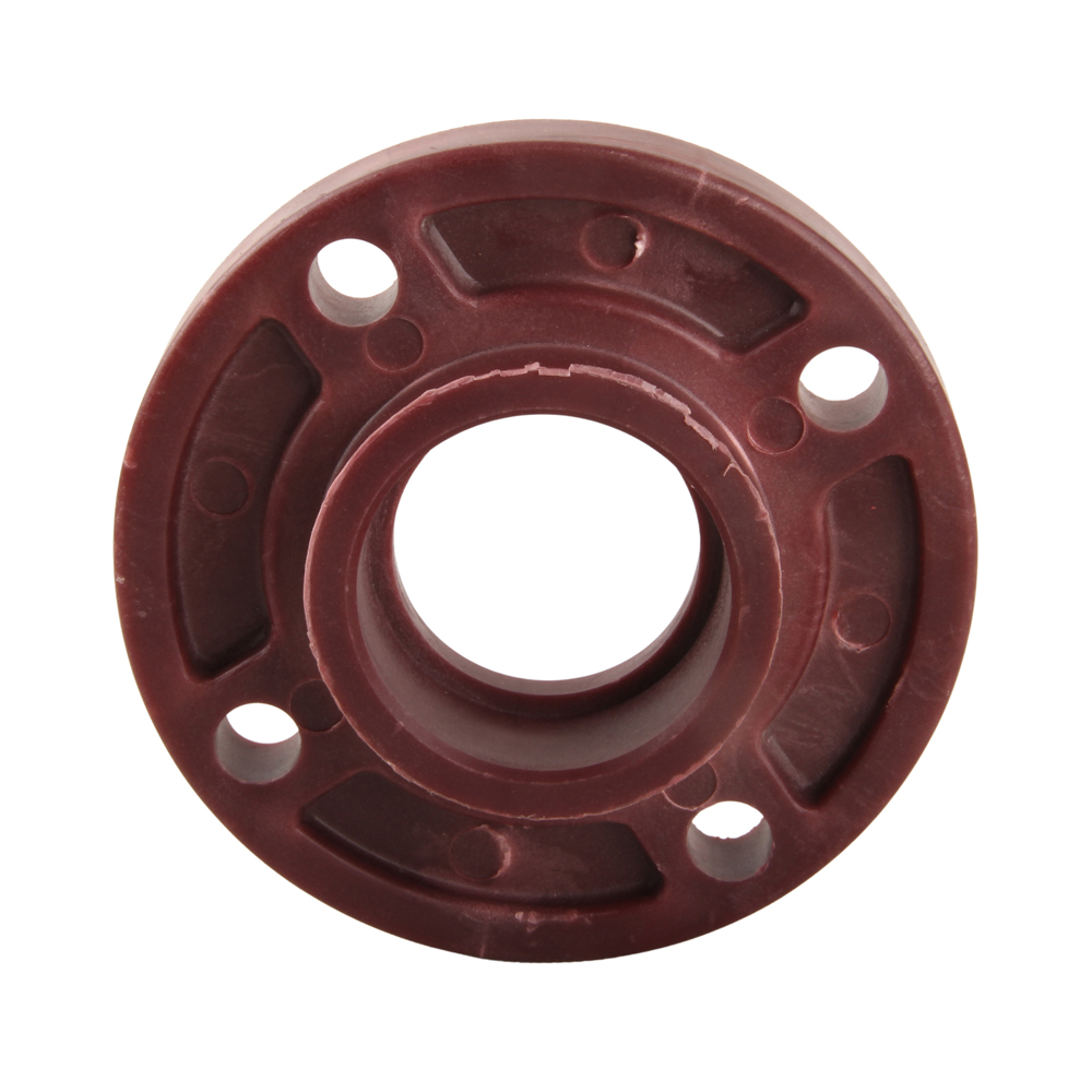 Brown Red FRPP Pipe Fittings DN15 ~DN400 Socket Welding Integrated Flanges 1/2in-16in