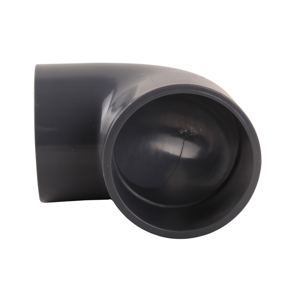 Low Price UPVC Pipe Fittings DN15 DN20 DN25 DN50 DN100 90 Degree Elbow Fitting for Chemical Industry Plastic Pipe Fittings