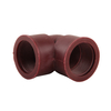 Wear-Resistant Durable 90 Degrees Pipe Fitting Industrial-Grade FRPP Red Threaded Elbow