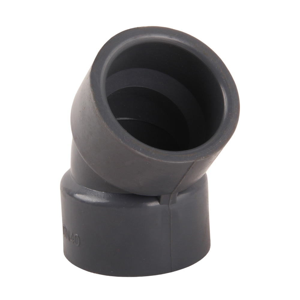 Factory Direct Supply DN15 DN20 DN25 DN32 DN40 DN50 Plastic UPVC 45 Degree Elbow GB Standard Elbow Pipe Fitting For Water Supply