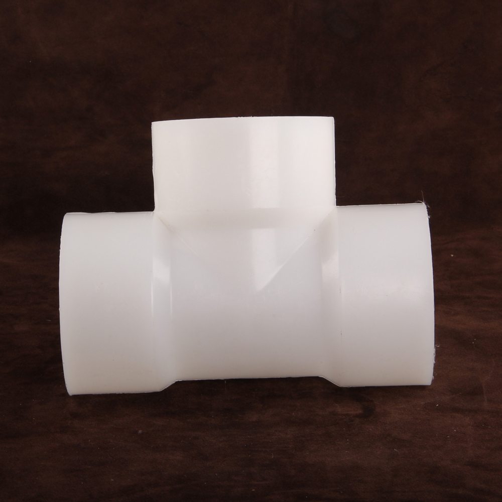Hot Socket Fusion PVDF Tee Coupling Joint 1/2in-8in Socket Weld Anti-corrosion Acid And Alkali Prevention Tee Pipe Fitting