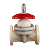 Flow Regulation Corrosion Resistant Plastic Diaphragm Valves Withstand High Temperature Flanged PVDF Diaphragm Valve