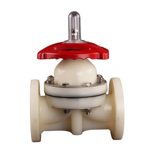 Flow Regulation Corrosion Resistant Plastic Diaphragm Valves Withstand High Temperature Flanged PVDF Diaphragm Valve