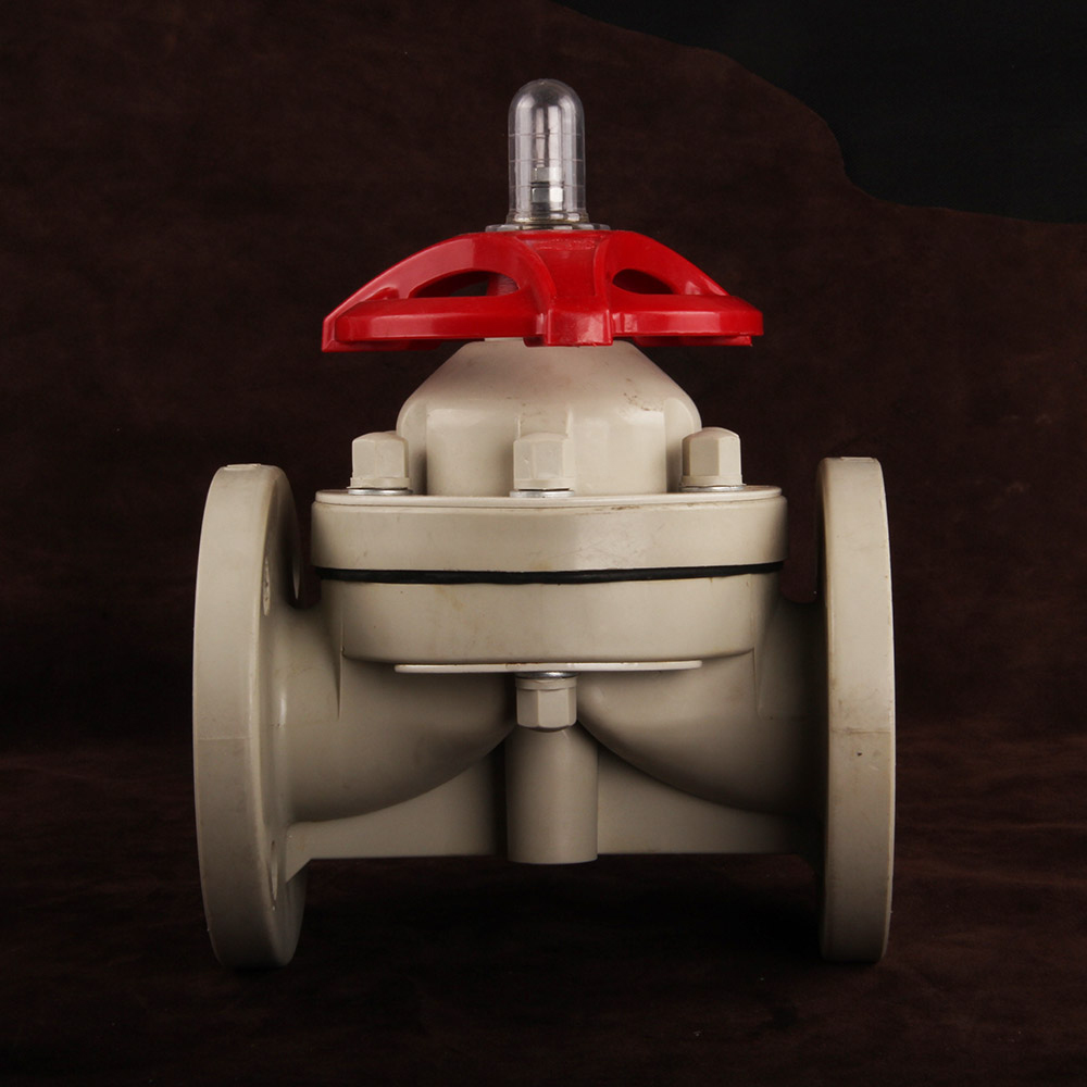 Durable Performance PPH Flanged Diaphragm Valve 1/2in-12in Soft Seal Manual Through Way Plastic Diaphragm Valve for Waste Water