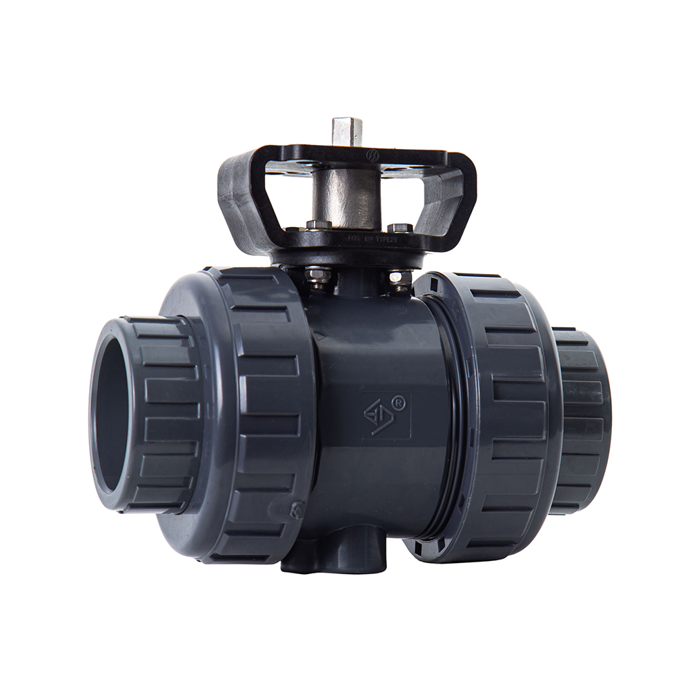 Corrosion Resistance Socket True Union Ball Valve UPVC Double Union Socket Ball Valve For Automation Platform