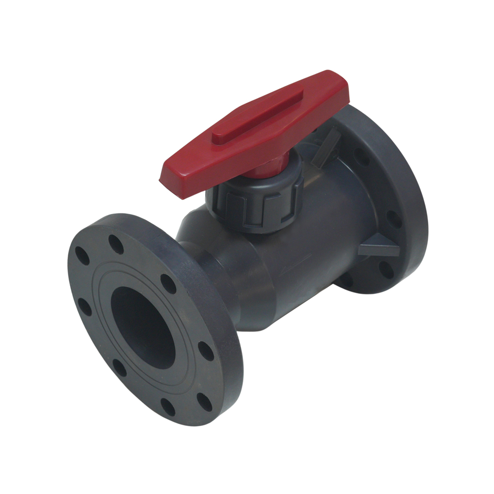 Manual Handle DN15-DN300 Plastic Ball Valve Industrial Flange Connecting FRPP Ball Valve