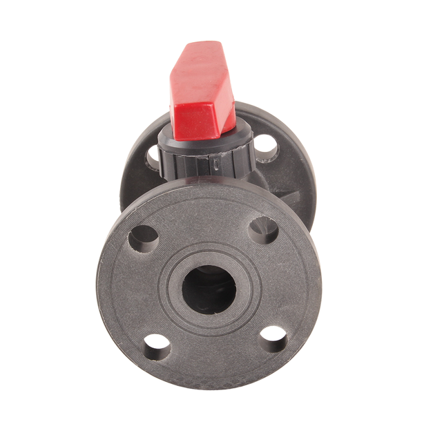 Factory Ansi Gb 2 Way Plastic Ball Valve Acid Alkali Resistant High Temperature Resistant Chemical Grade FRPP Flange Ball Valve
