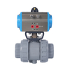 Pneumatic Socket Ball Valve CPVC/PTFE